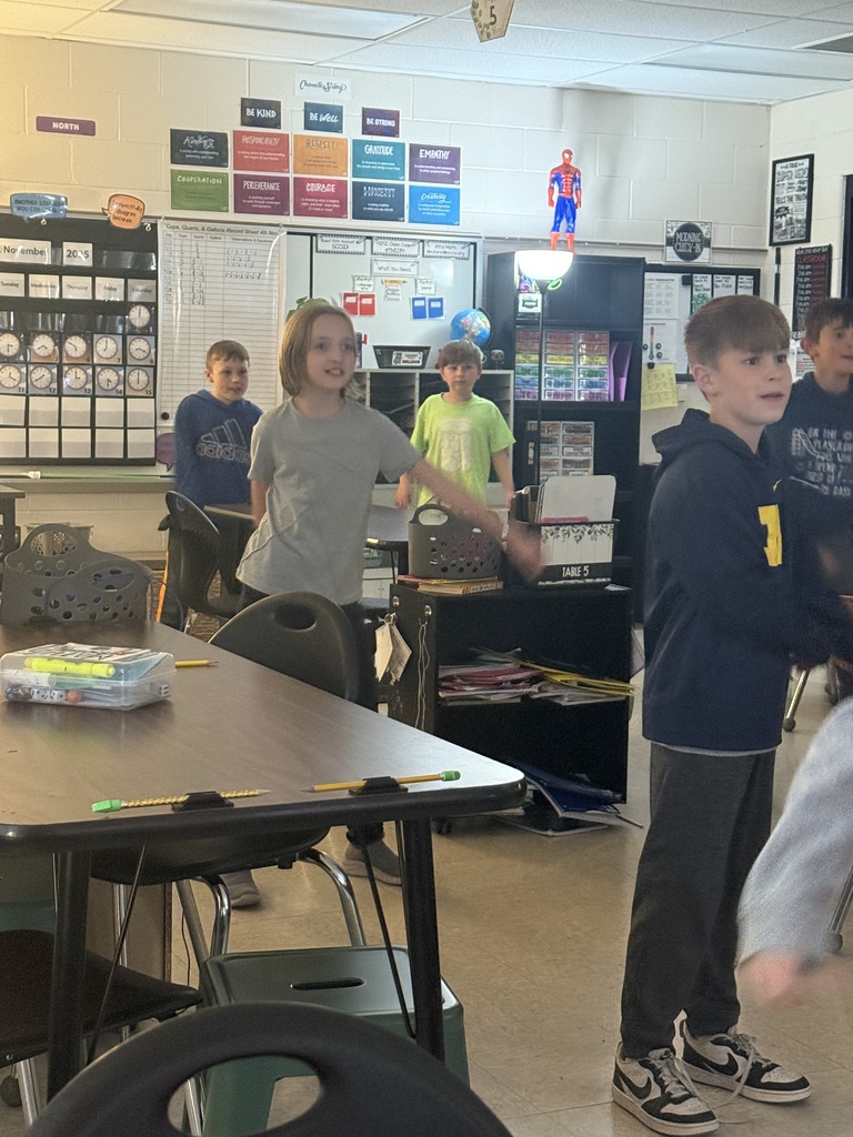Students dancing for a brain break 