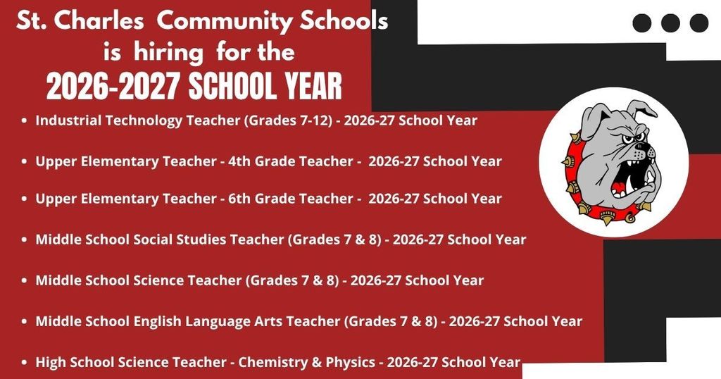 We are Hiring 2026-2027 School Year