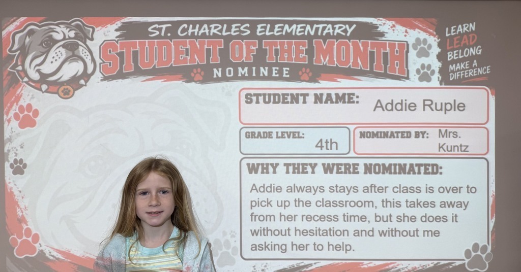 September Student of the Month nominee