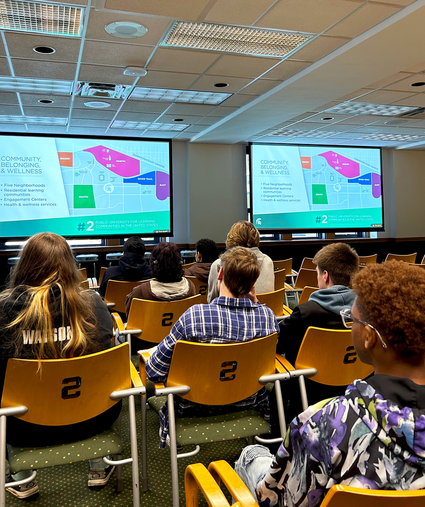 BWMC students receive a presentation at MSU