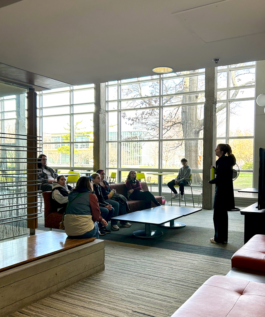 BWMC students speaking with MSU tour guide