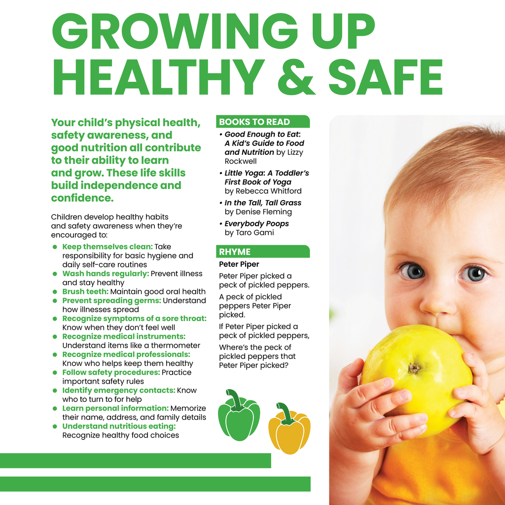 Thumbnail of Early Learning Calendar for August: Growing Up Healthy & Safe
