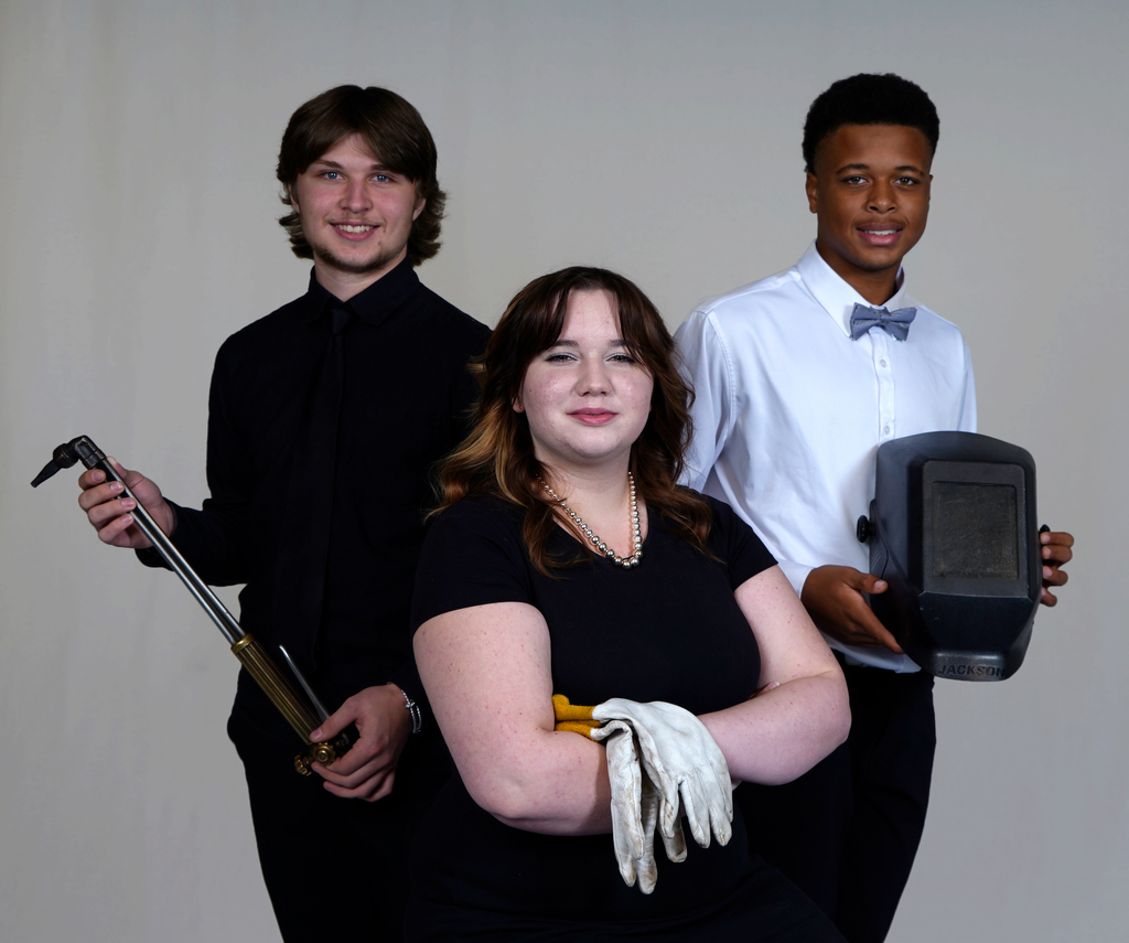 welding students at dress 4 success 