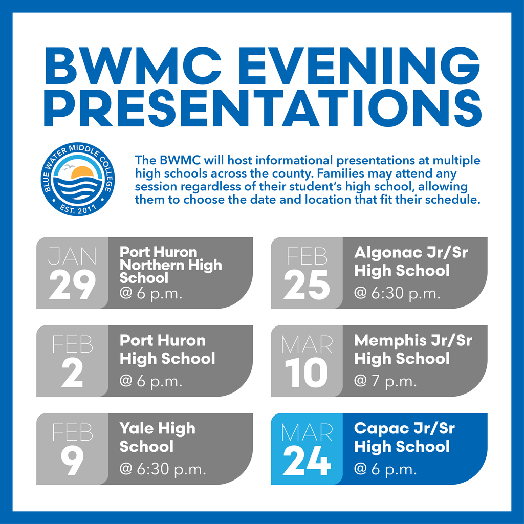 BWMC evening presentations