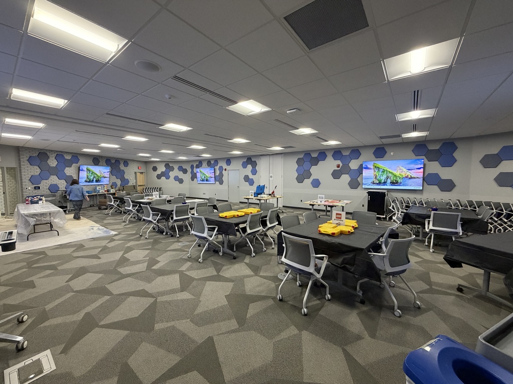 Photo of RESA's Conference Room set up with materials for today's Take Your Child to Work Day event