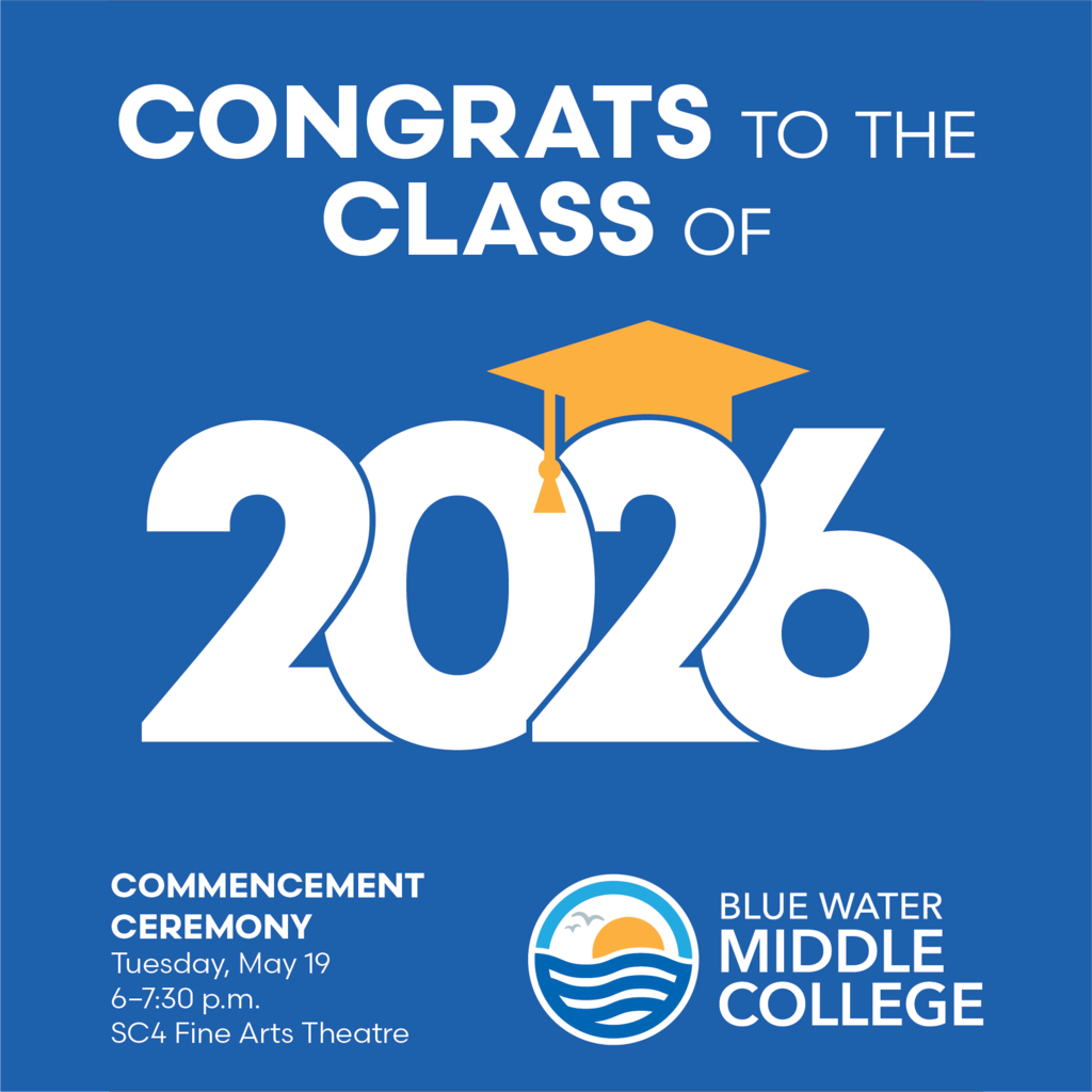 Congrats to the Class of 2026. Commencement Ceremony, Tuesday, May 19, 6-7:30 p.m., SC4 Fine Arts Theatre"