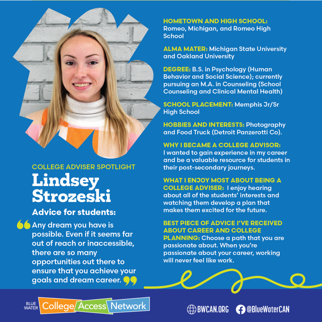 BWCAN College Advisor Lindsey Strozeski