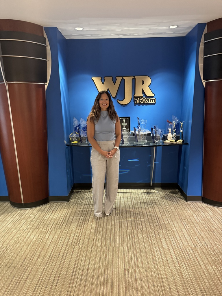 Lesley Murphy standing in the lobby of the WJR lobby