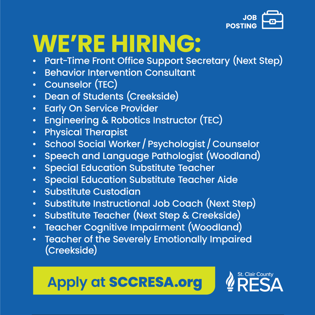June 2026 job openings at St. Clair County RESA