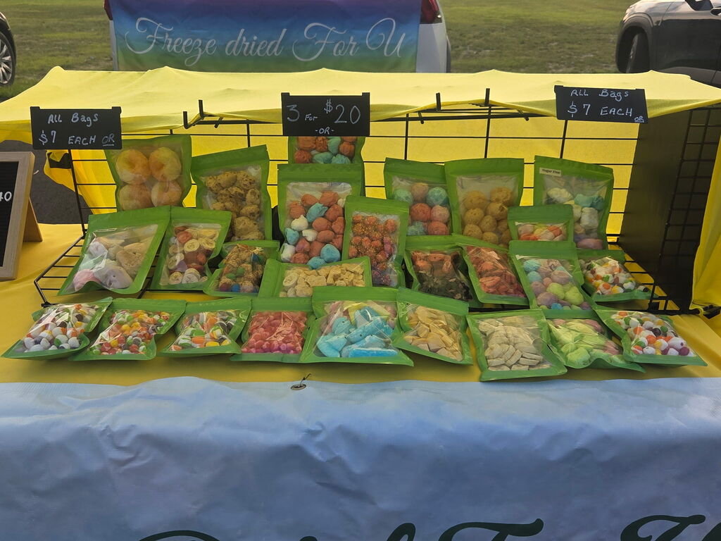 Packaged freeze dried treats