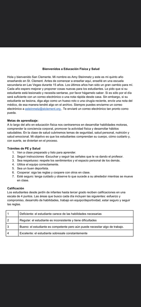 Spanish PE