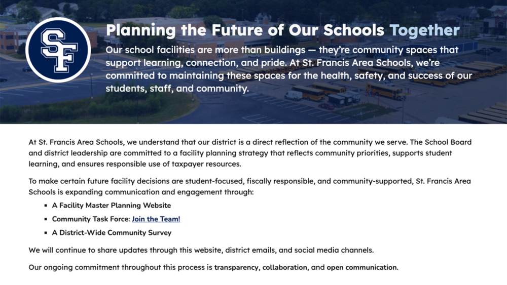 Facility Planning Website