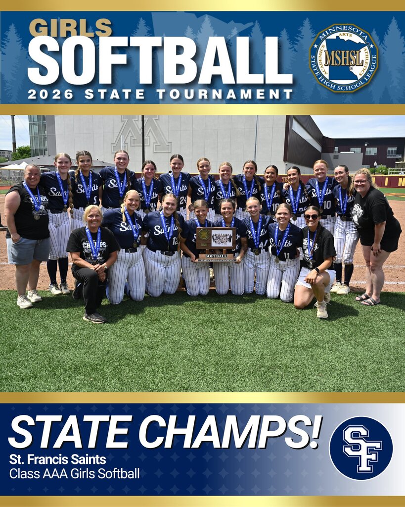 state champions graphic for softball