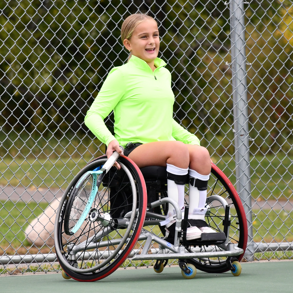 Ellie on the tennis court