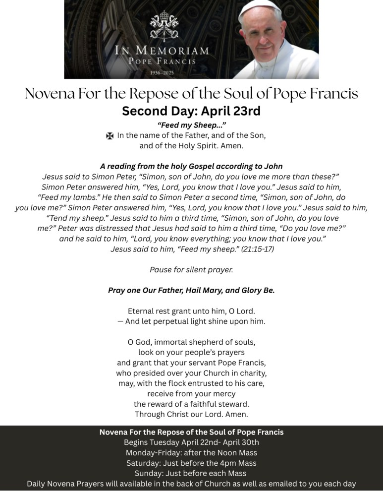 Novena for Pope Day 2