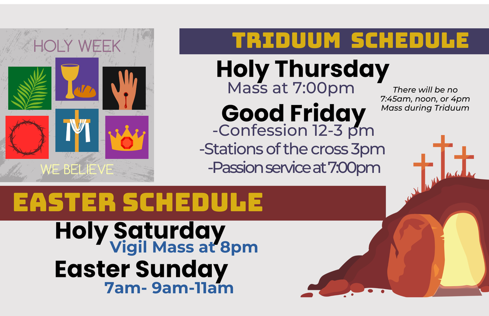 Triduum and Easter Schedule 