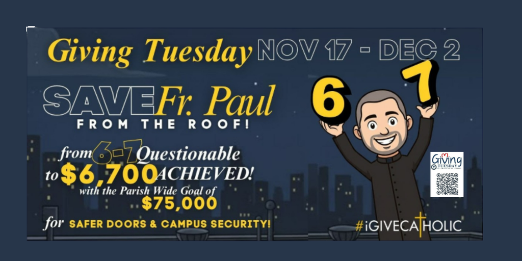 Giving Tuesday-Save Fr. Paul from the Roof! 