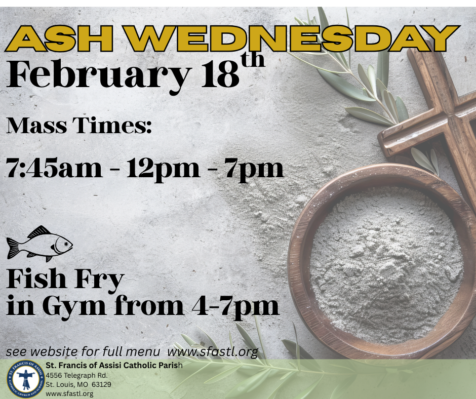 Ash Wednesday Mass Times 