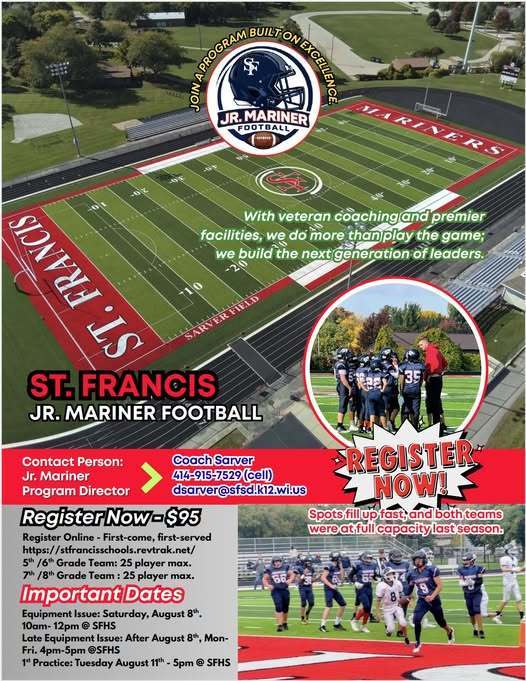 Junior Mariner Football signup