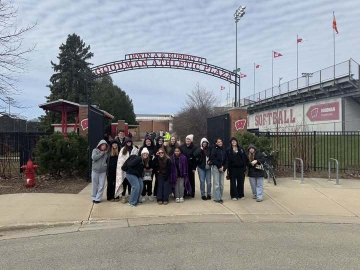 Softball team visits UW Madison softball