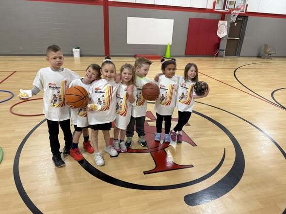 Little Dribblers Basketball Camp participants