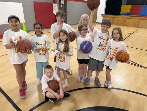 Little Dribblers Basketball Camp participants
