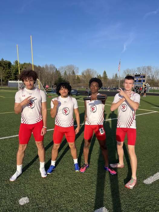 2026 Record Setting 4x100m relay team after a meet