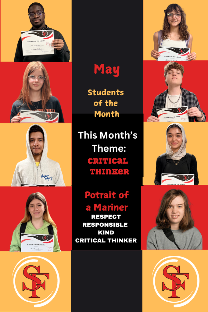 Collage of the May Students of the Month.