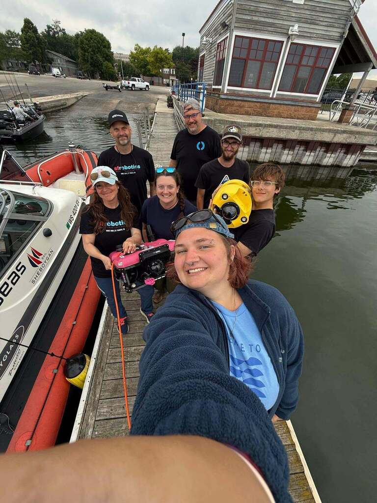 Group of people on the dock