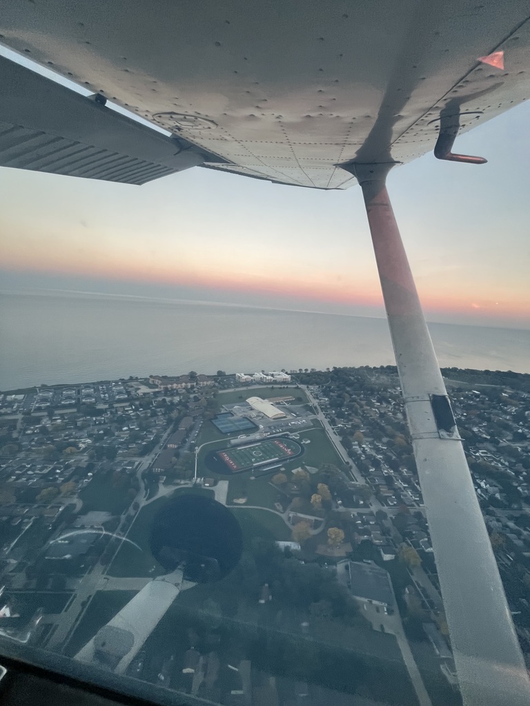 View of St. Francis from the plane.