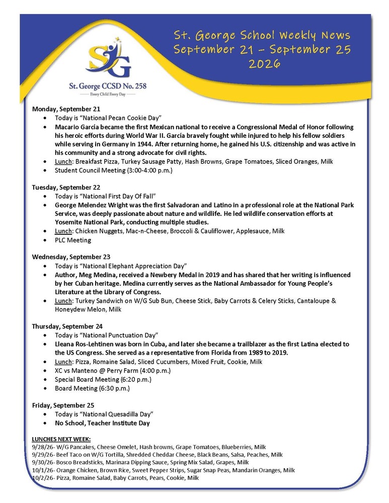 Weekly Newsletter