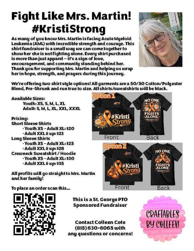 Shirts for Kristi Martin Fundraiser