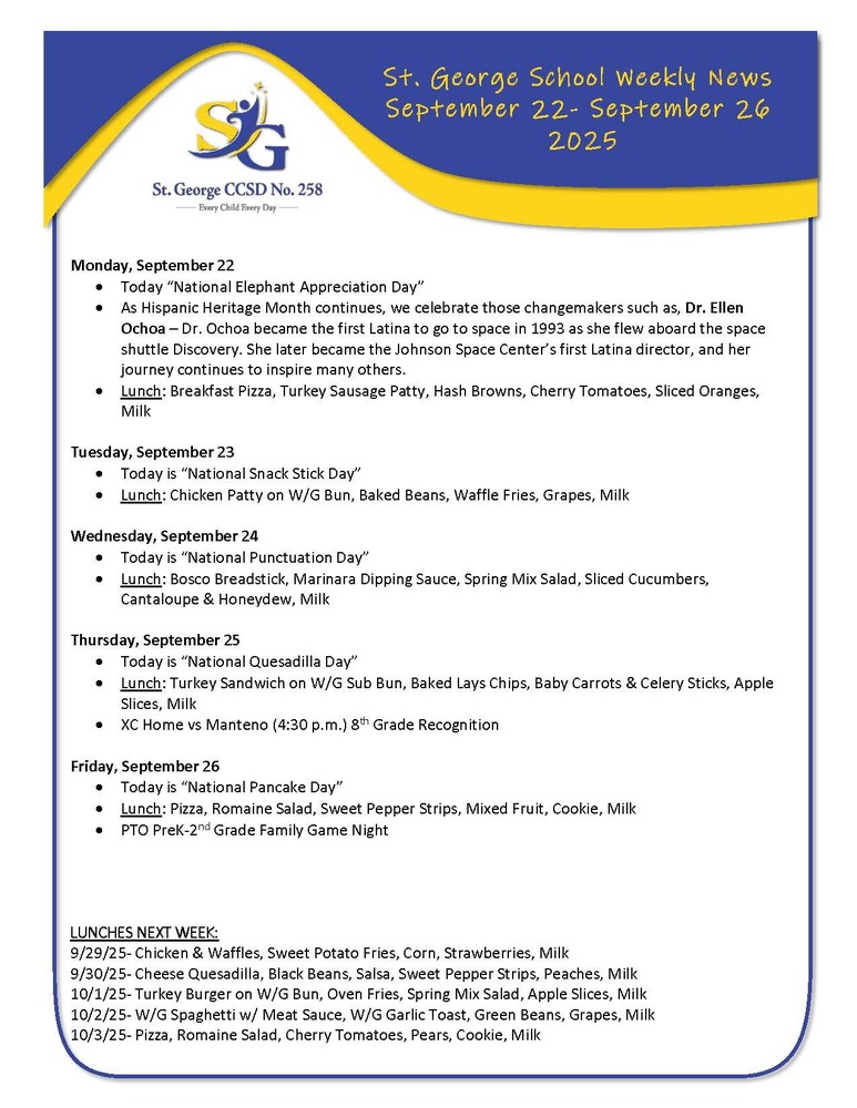 Weekly Newsletter