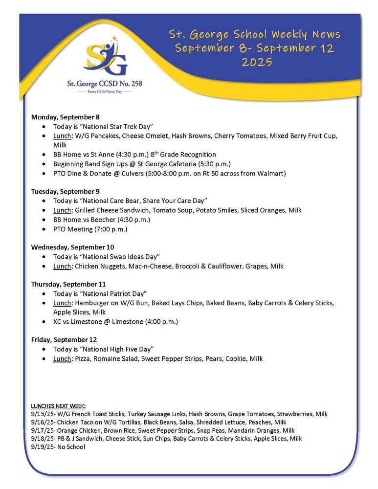 Weekly Newsletter