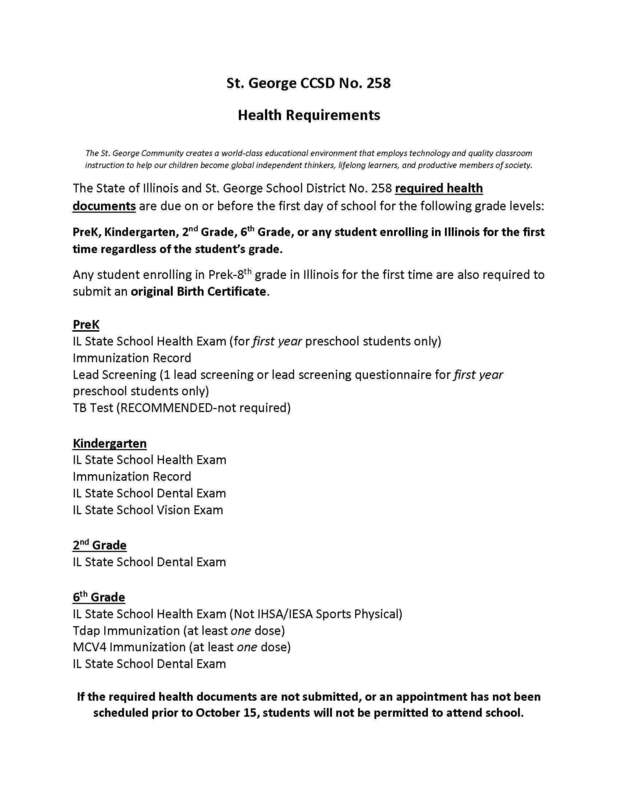 Health Requirements