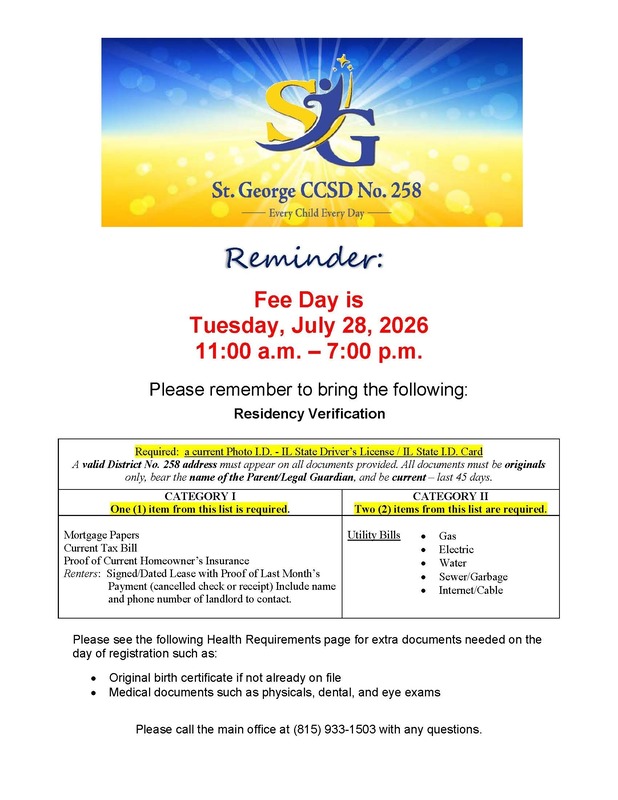 Fee Day Reminder