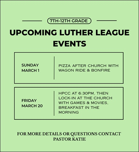 Luther League Events