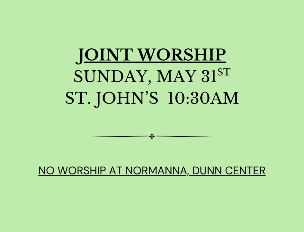 Joint Worship this Sunday