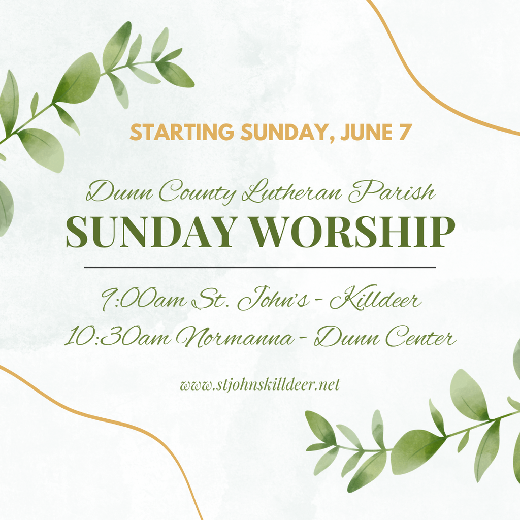 Summer worship times