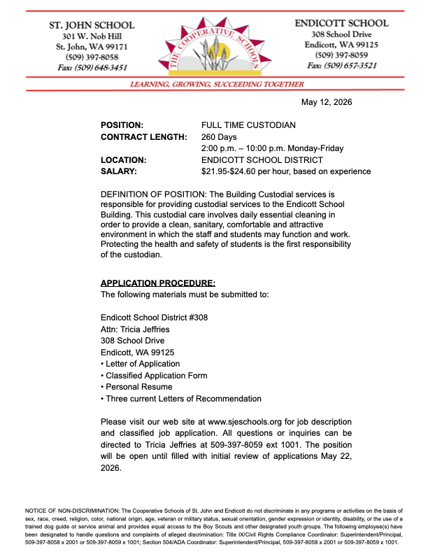Endicott Elementary and Middle school May 2026