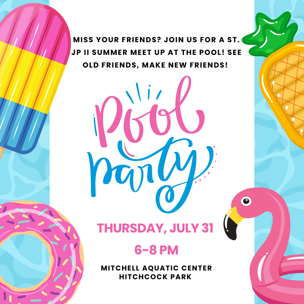 Parent Club Pool Party on Thursday, July 31