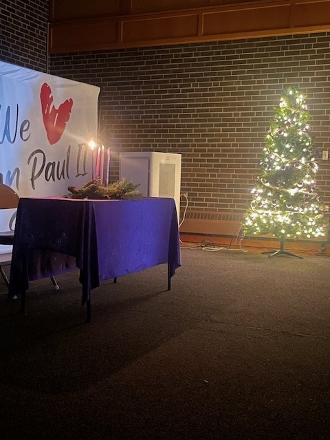 Lighting the Peace candle