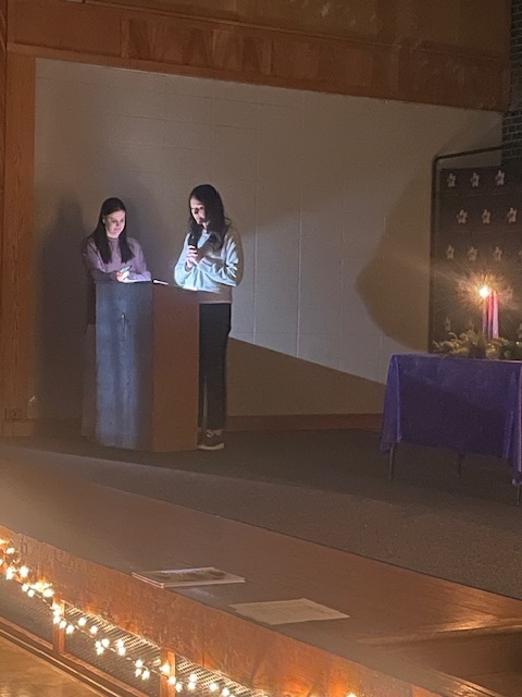 Lighting the Peace candle