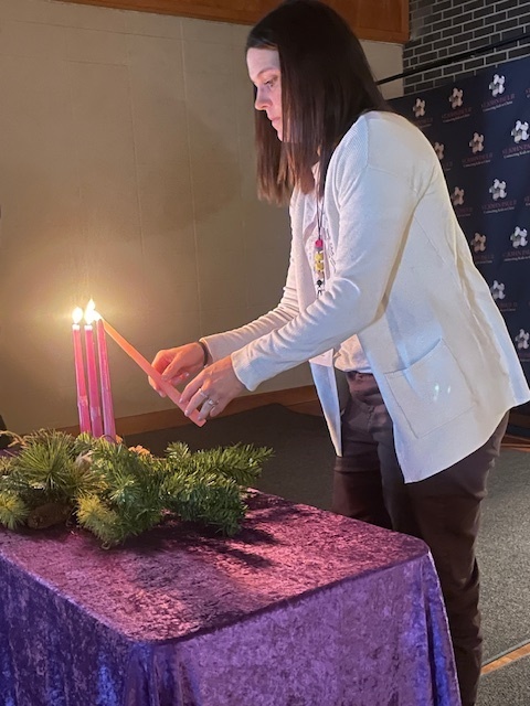 Lighting the JOY candle