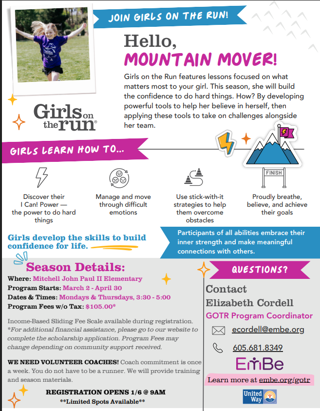 Girls on The Run- Starts March 2!