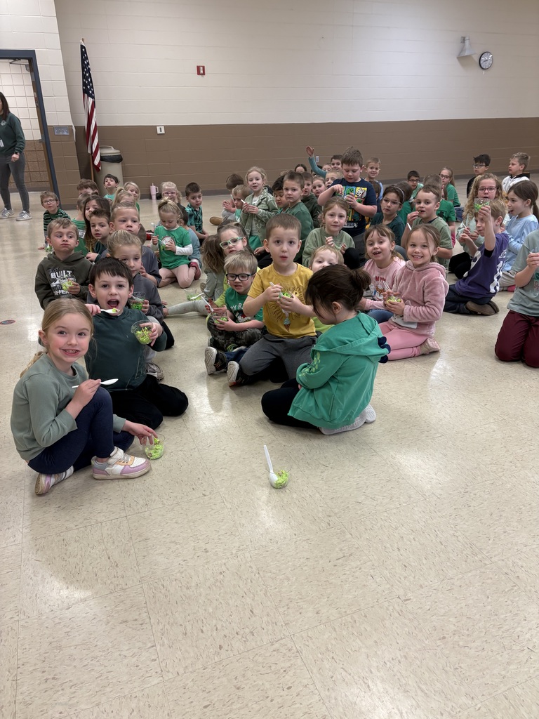 students eating green eggs and ham