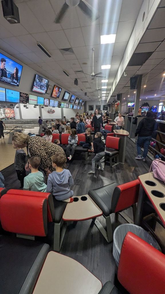 students bowling