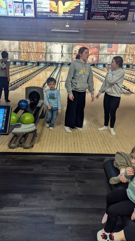 students bowling
