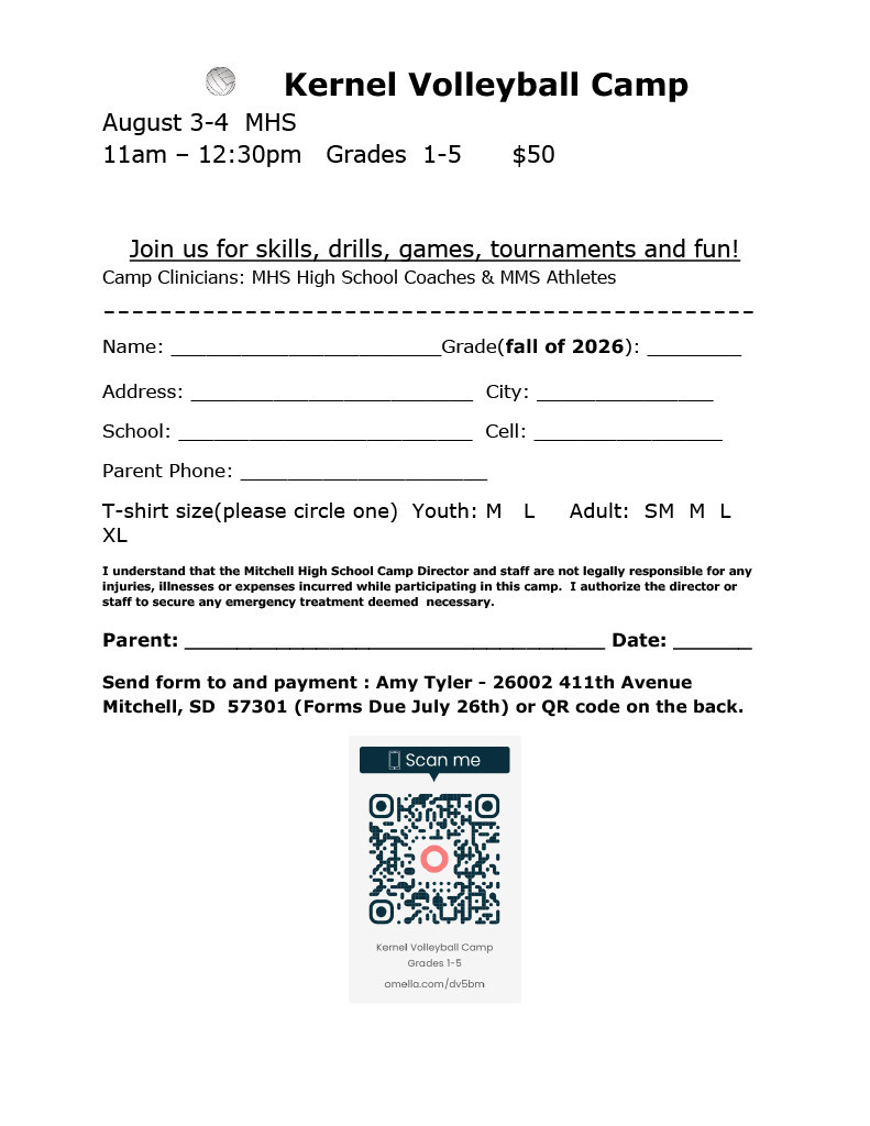 2026 Kernel Youth Volleyball Camp