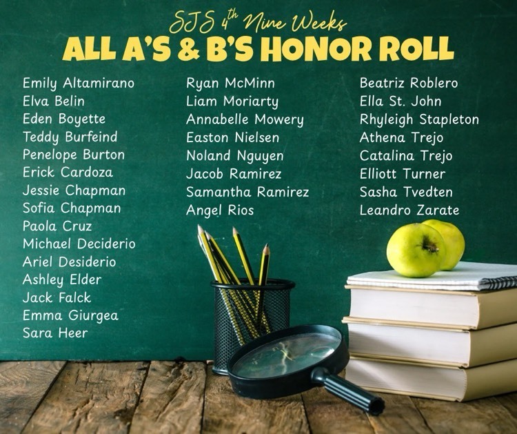 A’s & B’s Honor Roll